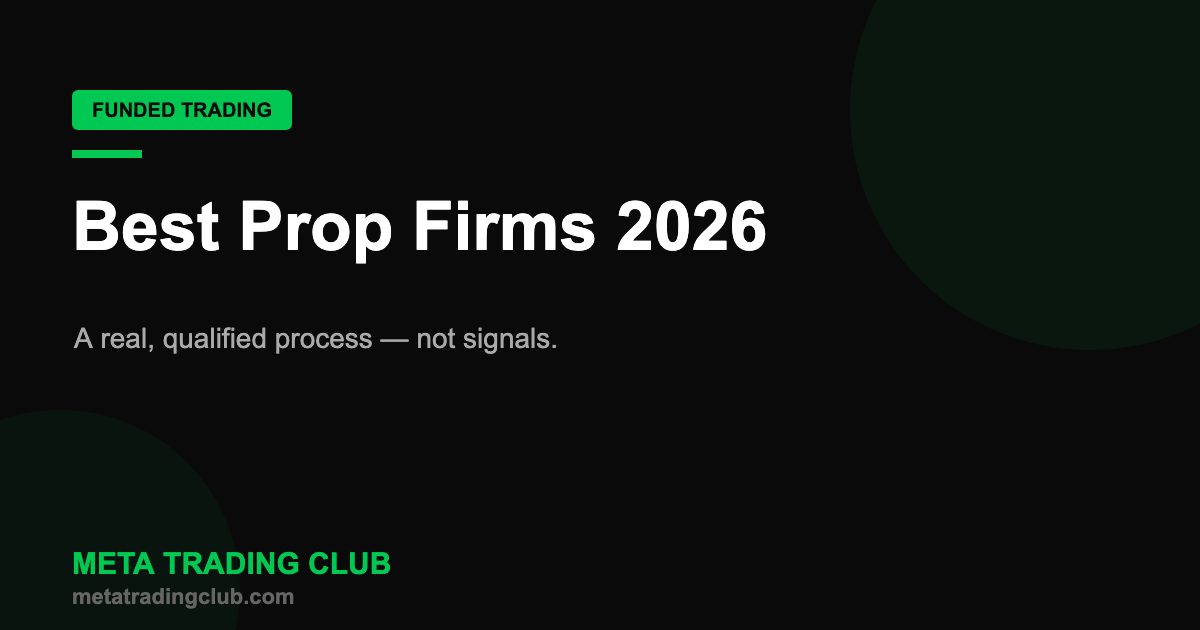 Best prop firms 2026 — Meta Trading Club funded trading guide