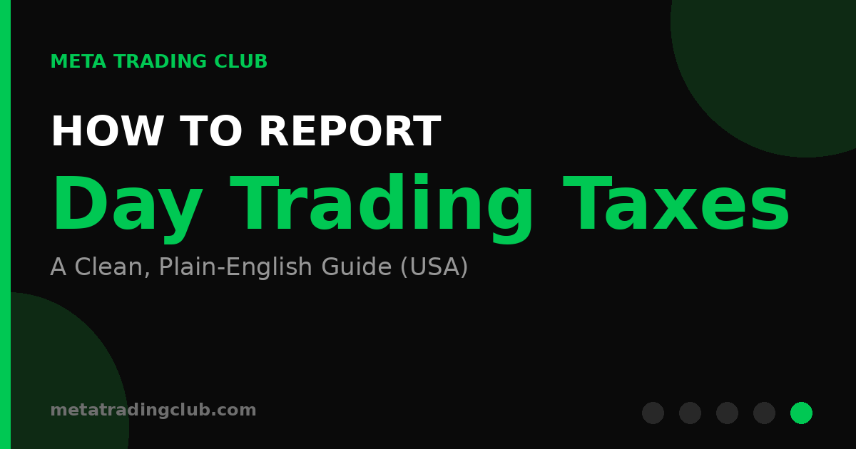 How to report day trading taxes and track trades for filing
