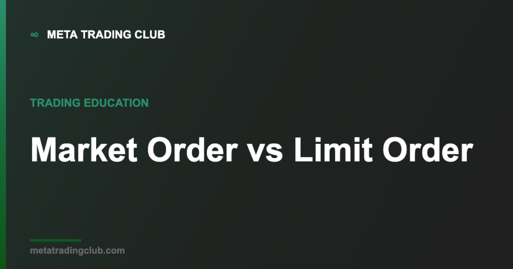 Market order vs limit order — MTC trading education
