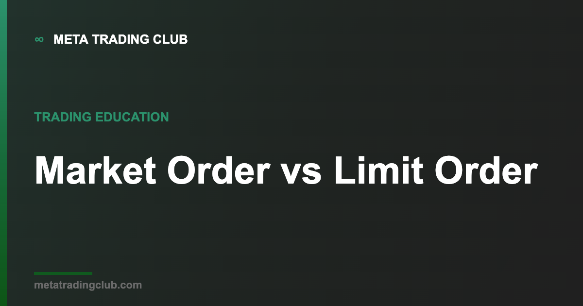 Market order vs limit order — MTC trading education