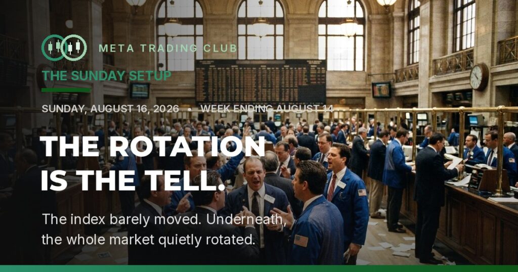 Stock market rotation into small caps, week ending August 14 2026