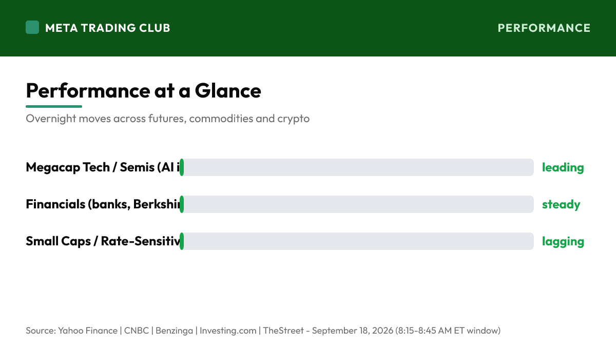 Overnight performance chart Friday, September 18, 2026