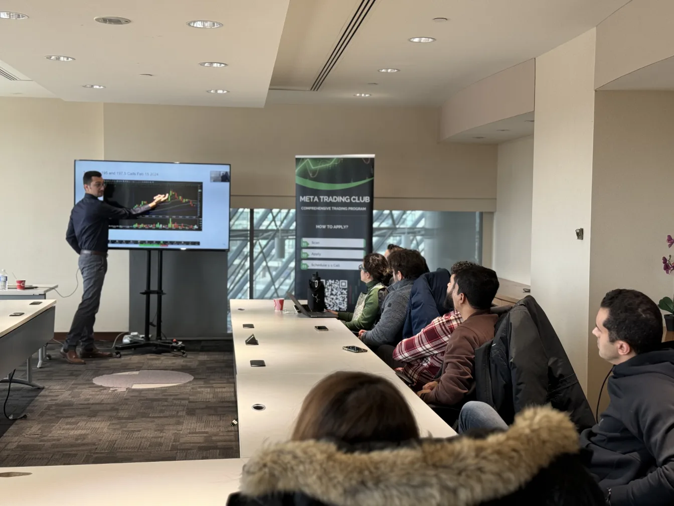 Attendees seated at a Meta Trading Club trading workshop in Toronto