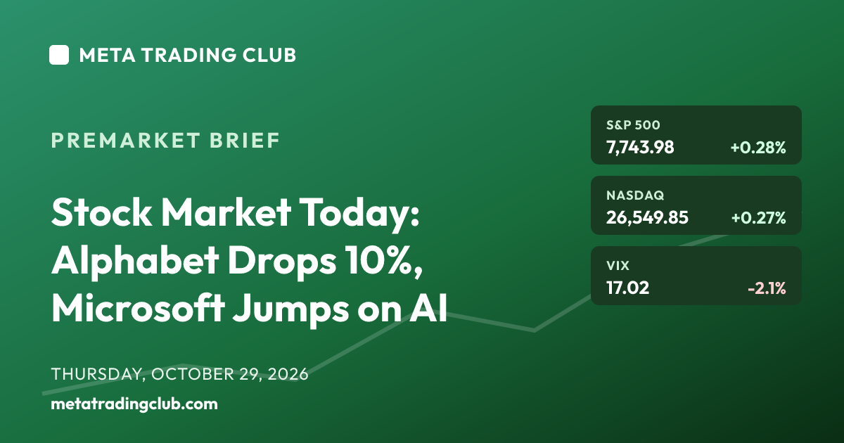 MTC Premarket Brief Thursday, October 29, 2026