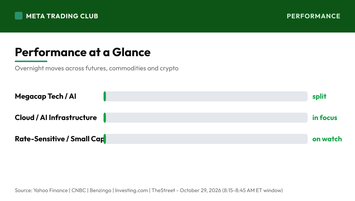 Overnight performance chart Thursday, October 29, 2026